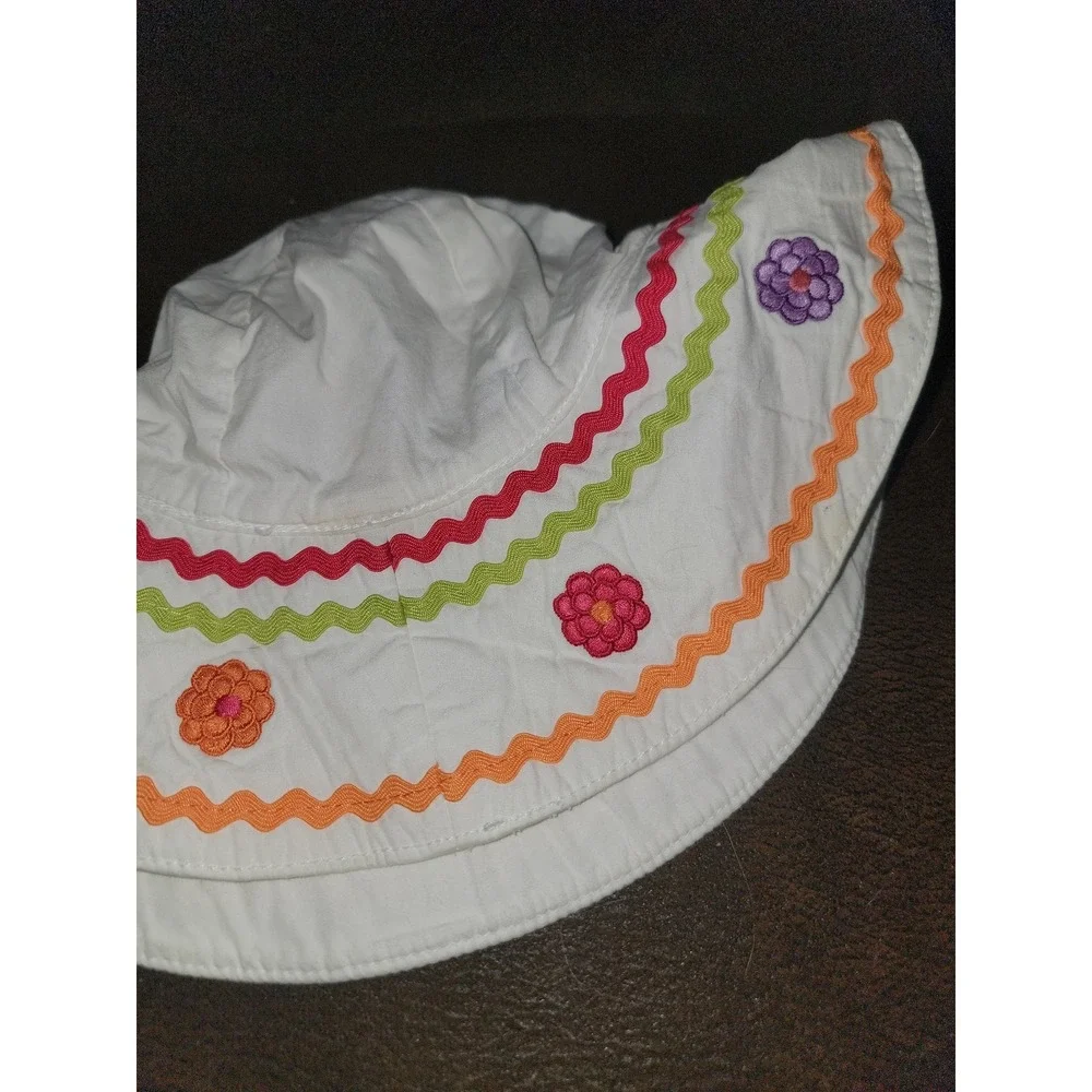 Gymboree pretty posies floral hat‎ size 3 4 xs